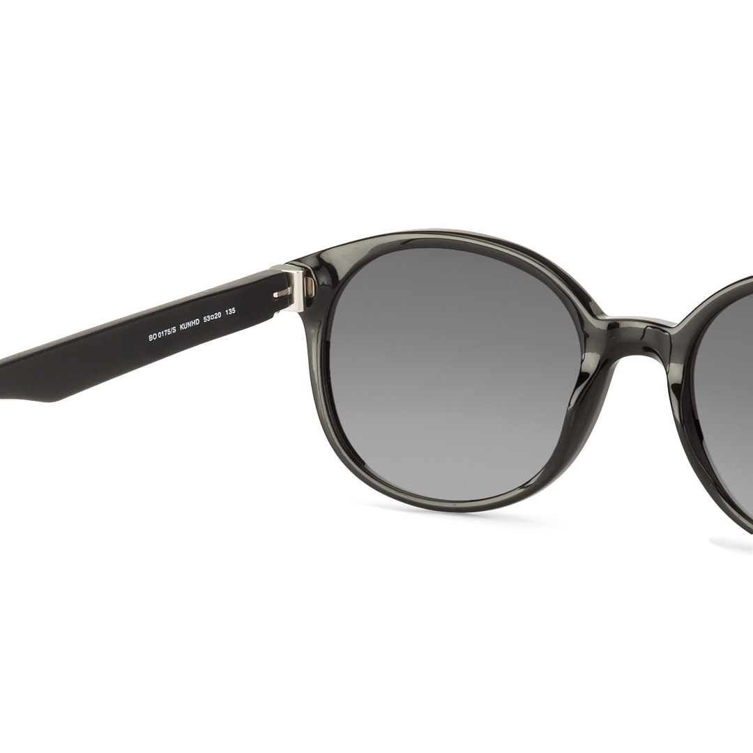 BRANDED Black Full Rim Round left side