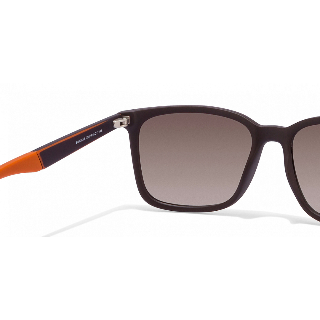 Boss Orange Dark Brown Full Rim Square left side