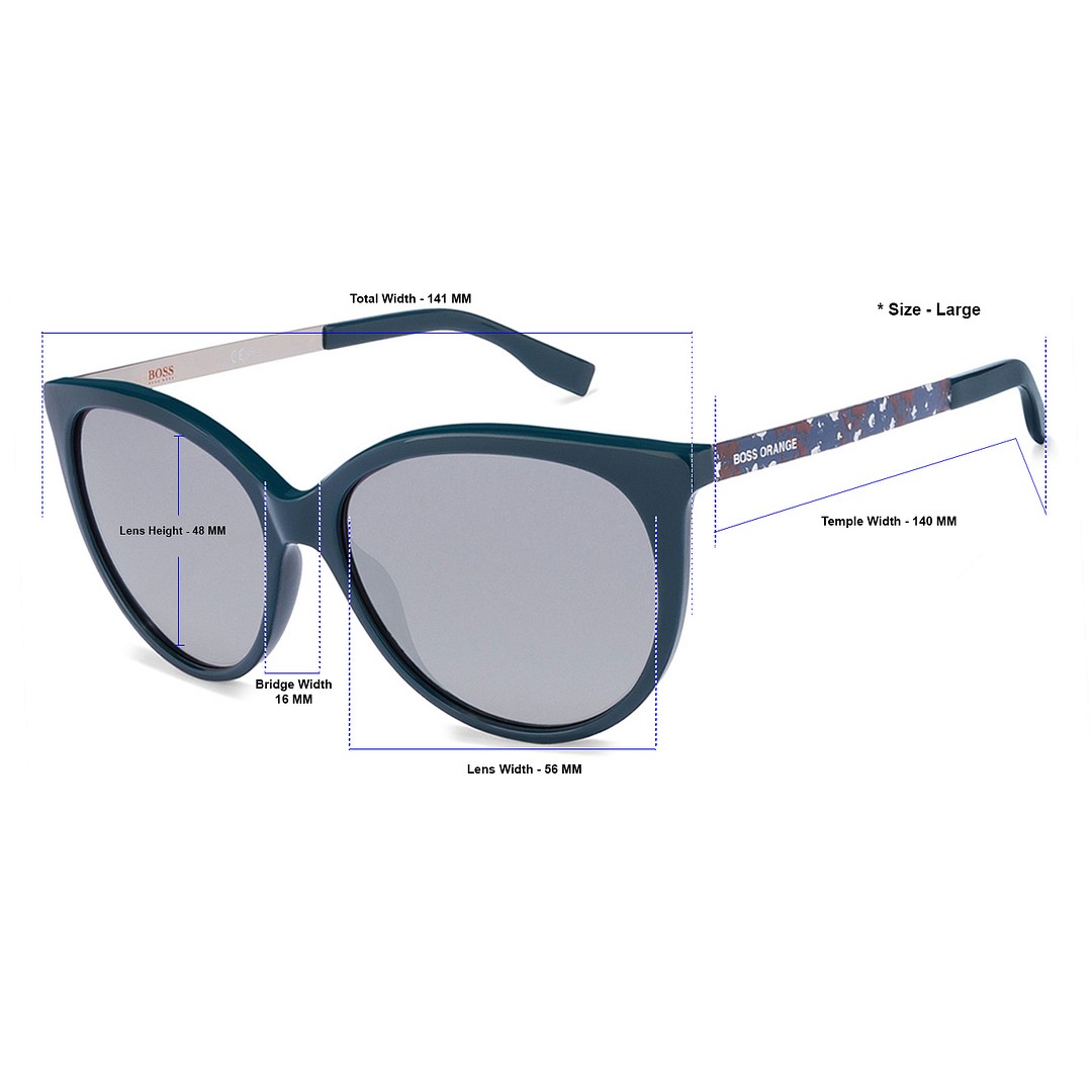 BRANDED Sky Blue Full Rim Cat Eye right side