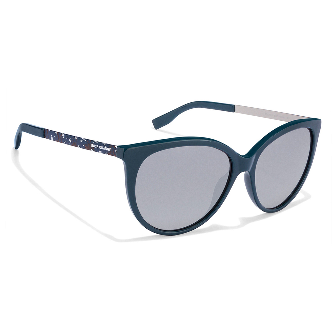 BRANDED Sky Blue Full Rim Cat Eye left side