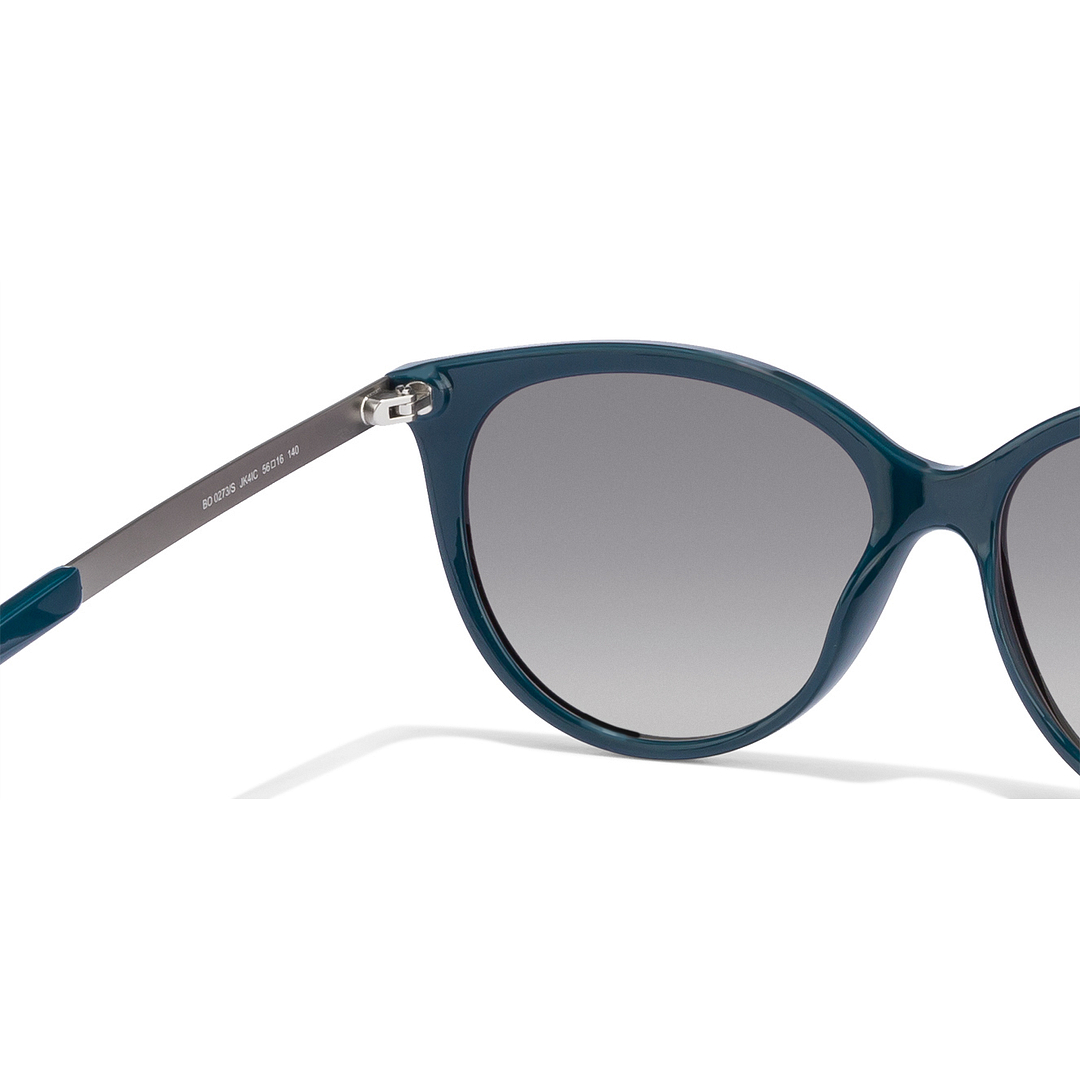 BRANDED Sky Blue Full Rim Cat Eye left side