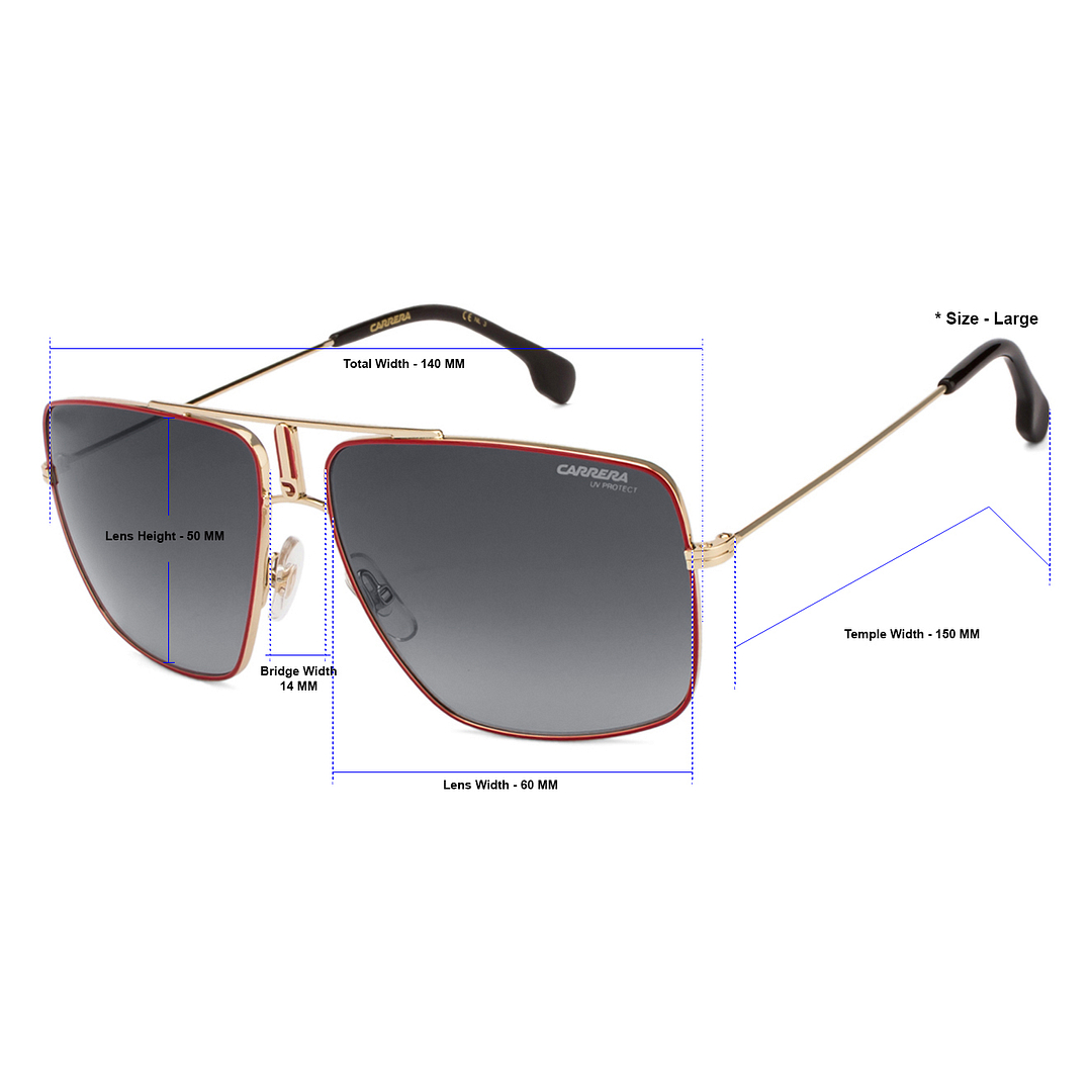 Carrera Golden Brown Full Rim Square left side