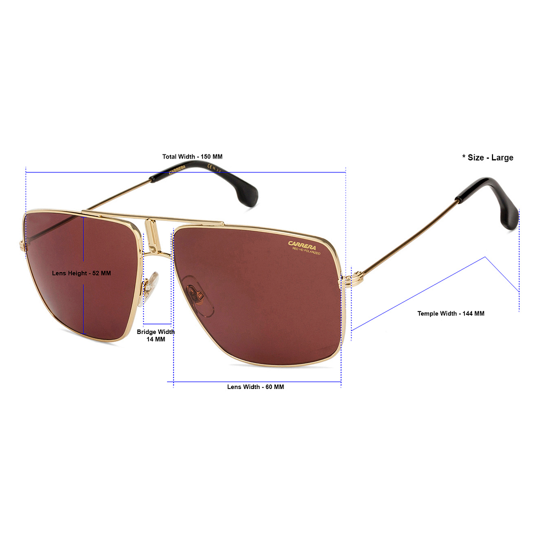 BRANDED Gold Full Rim Square right side