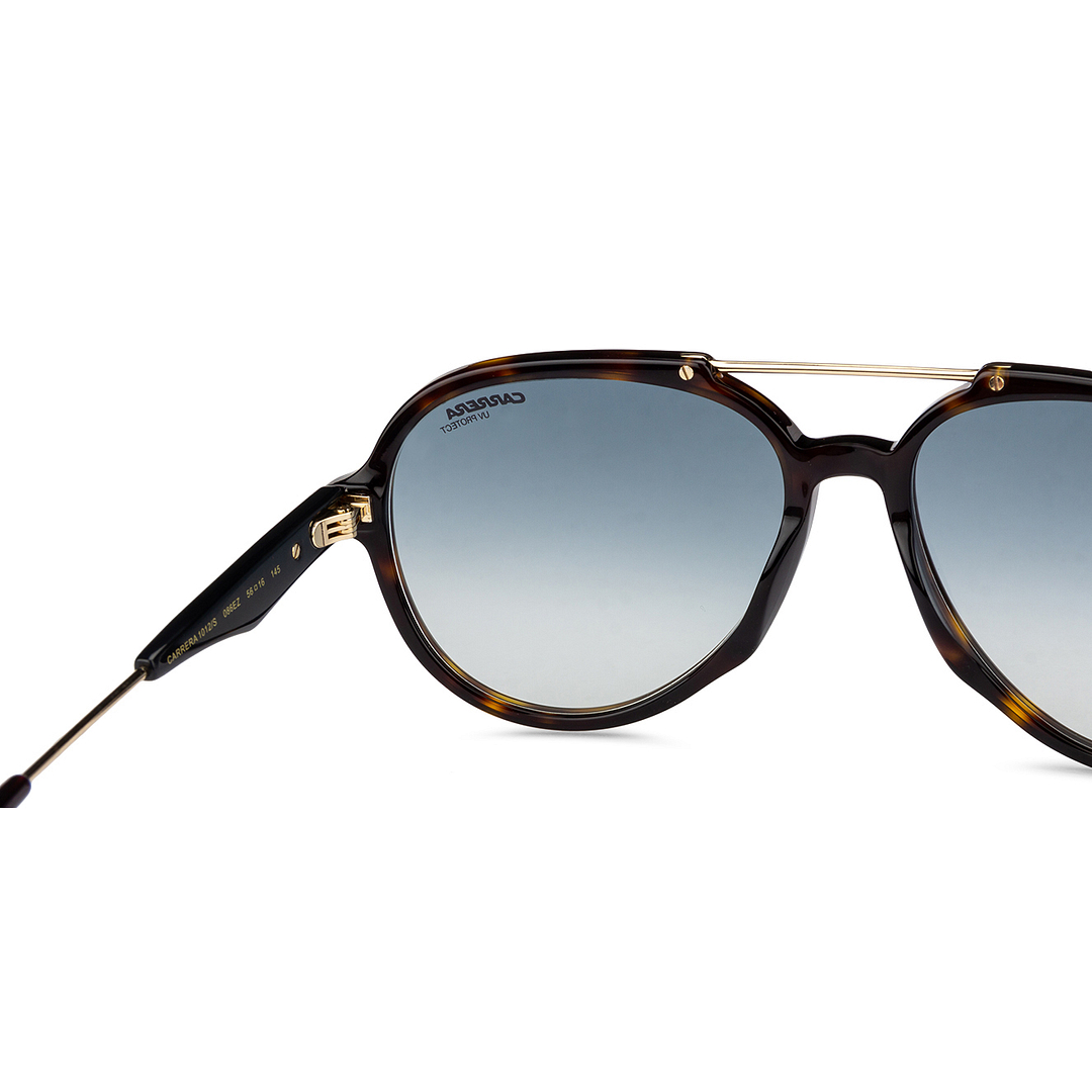 BRANDED Golden Brown Full Rim Aviator left side