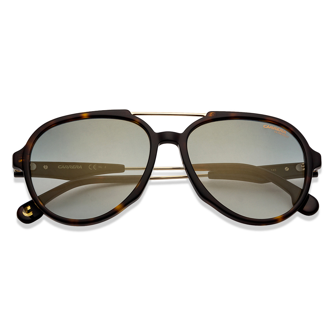 BRANDED Golden Brown Full Rim Aviator right side