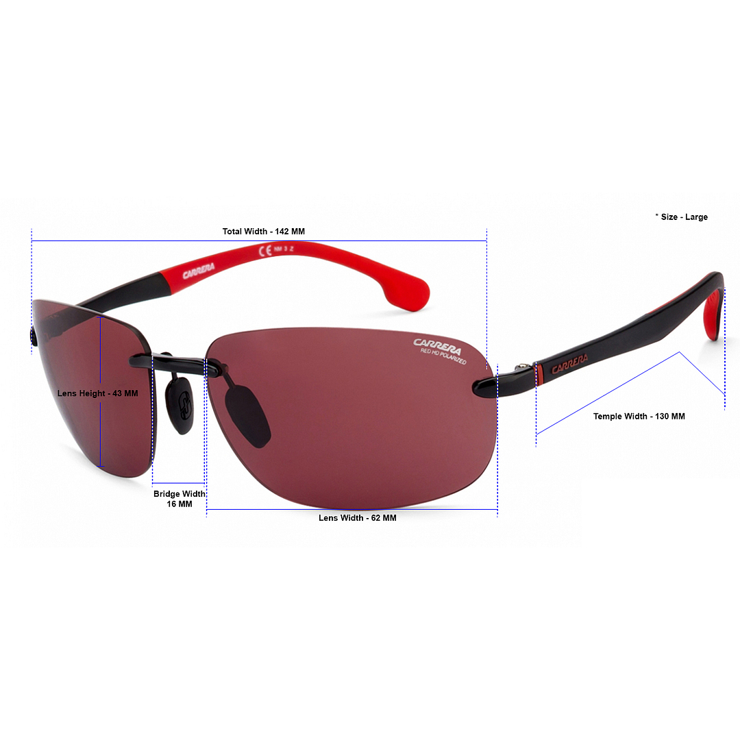 Carrera Black Rimless Rectangle right side