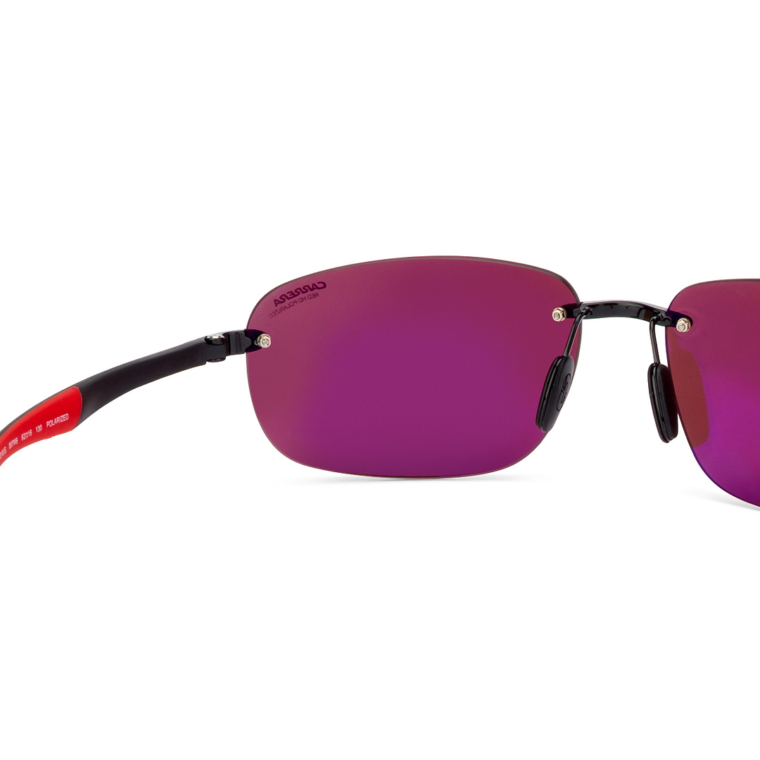 Carrera Black Rimless Rectangle left side