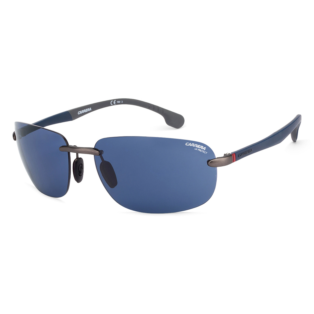 BRANDED Mid Gunmetal Rimless Rectangle right side