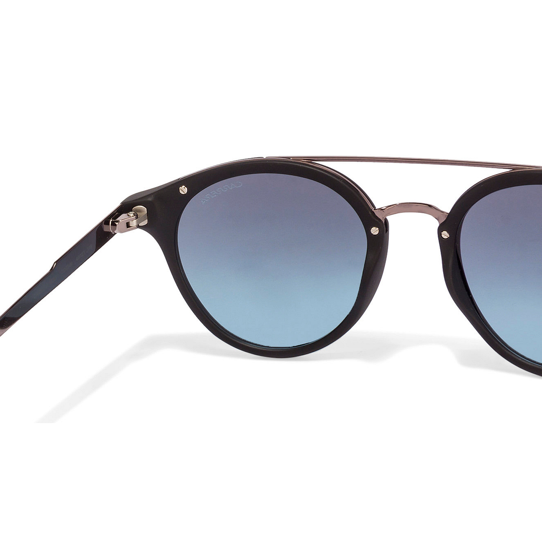 BRANDED Black Full Rim Round left side