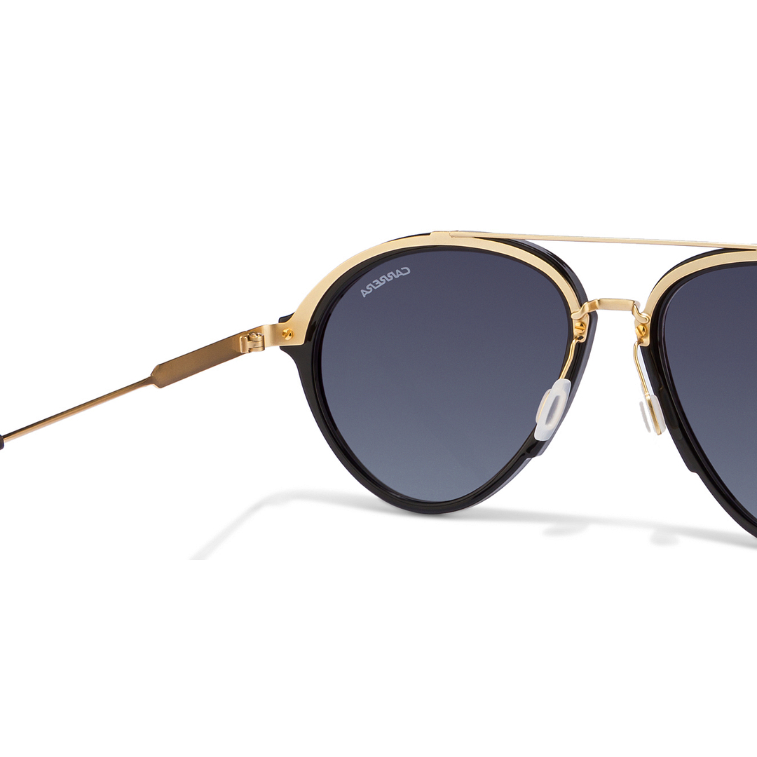 BRANDED Black Full Rim Aviator left side