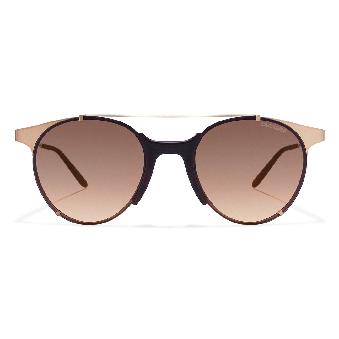 BRANDED Golden Brown Full Rim Round left side