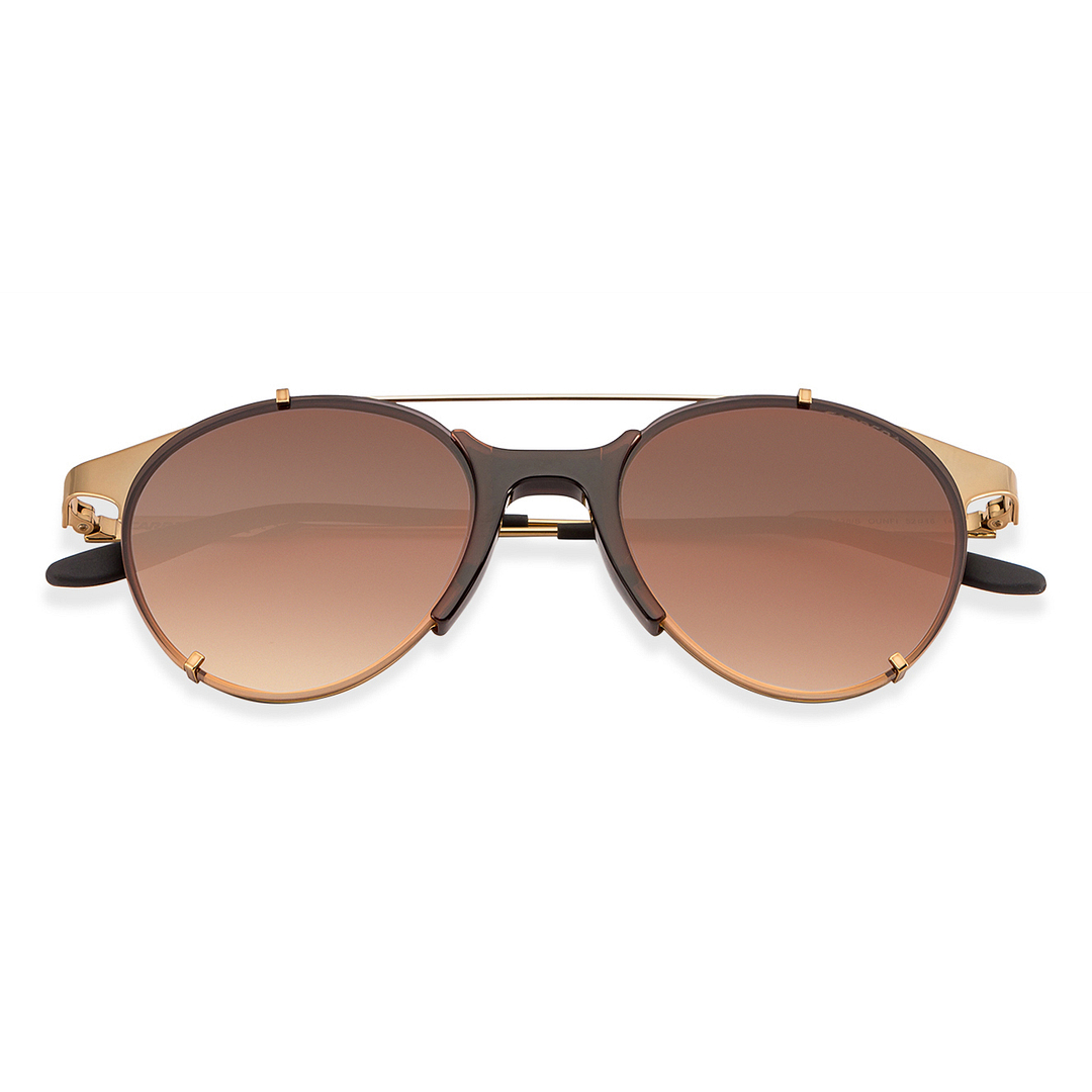 BRANDED Golden Brown Full Rim Round right side