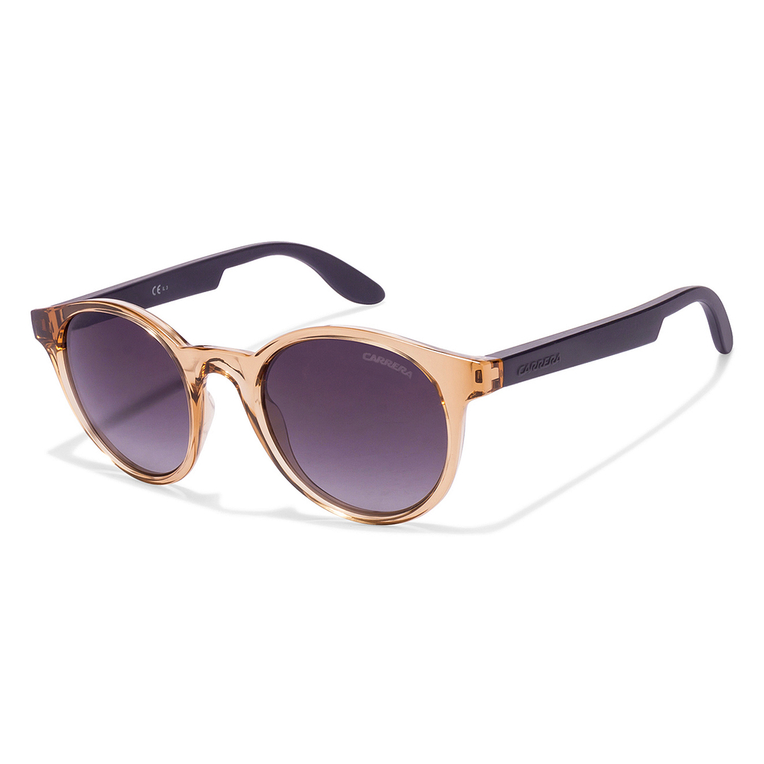 BRANDED Brown Transparent Full Rim Round left side