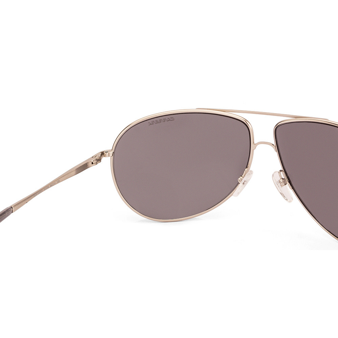 BRANDED Silver Full Rim Aviator left side