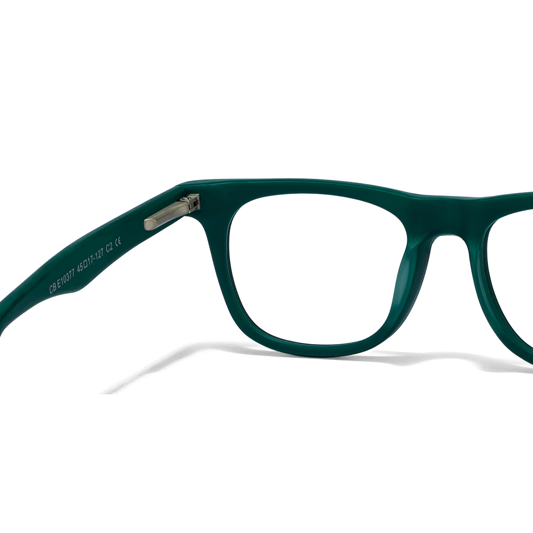 Lenskart Kids Glasses: Lenskart TOI Special: Lenskart TOI Special CB E10377 Matte Black Green C2 Square Shape Kid s  2-5 yrs left side