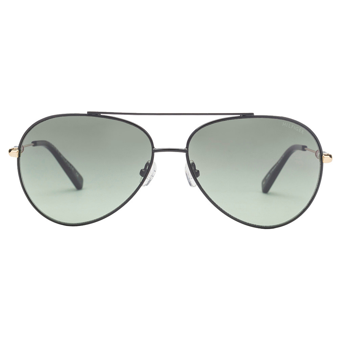 Tommy Hilfiger Black Full Rim Aviator left side