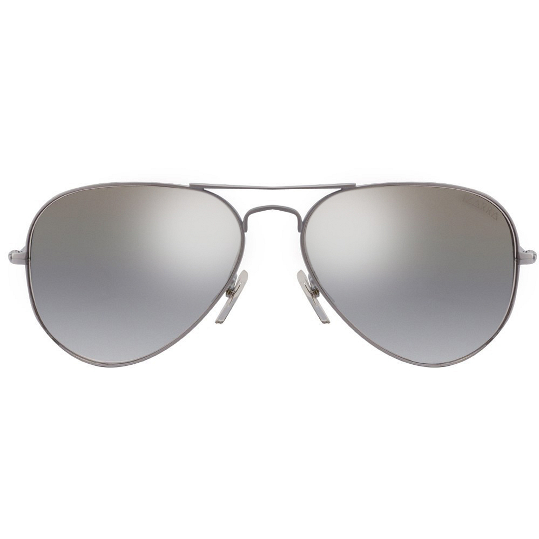 BRANDED White Full Rim Aviator left side