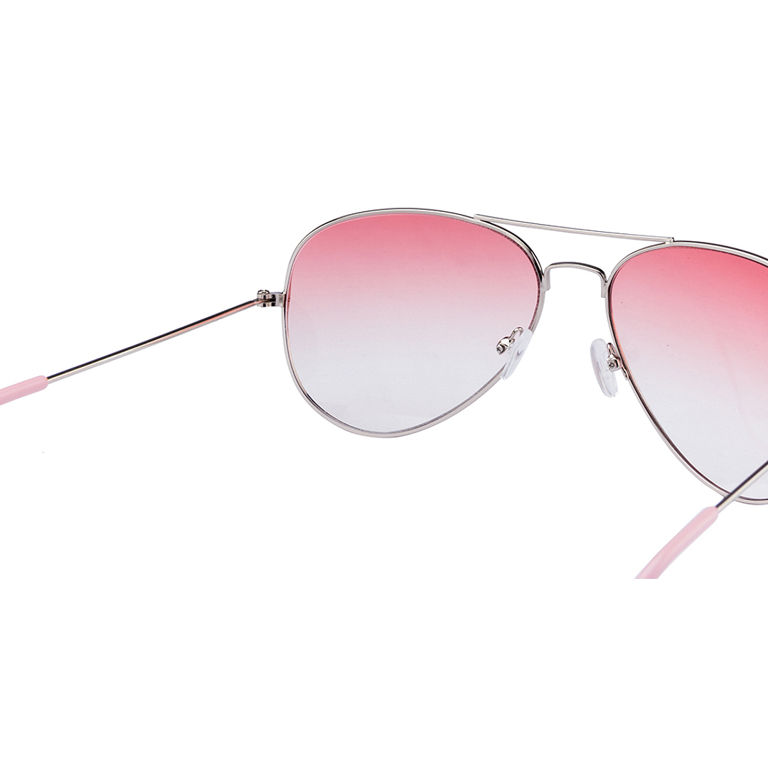 BRANDED Silver Full Rim Aviator right side