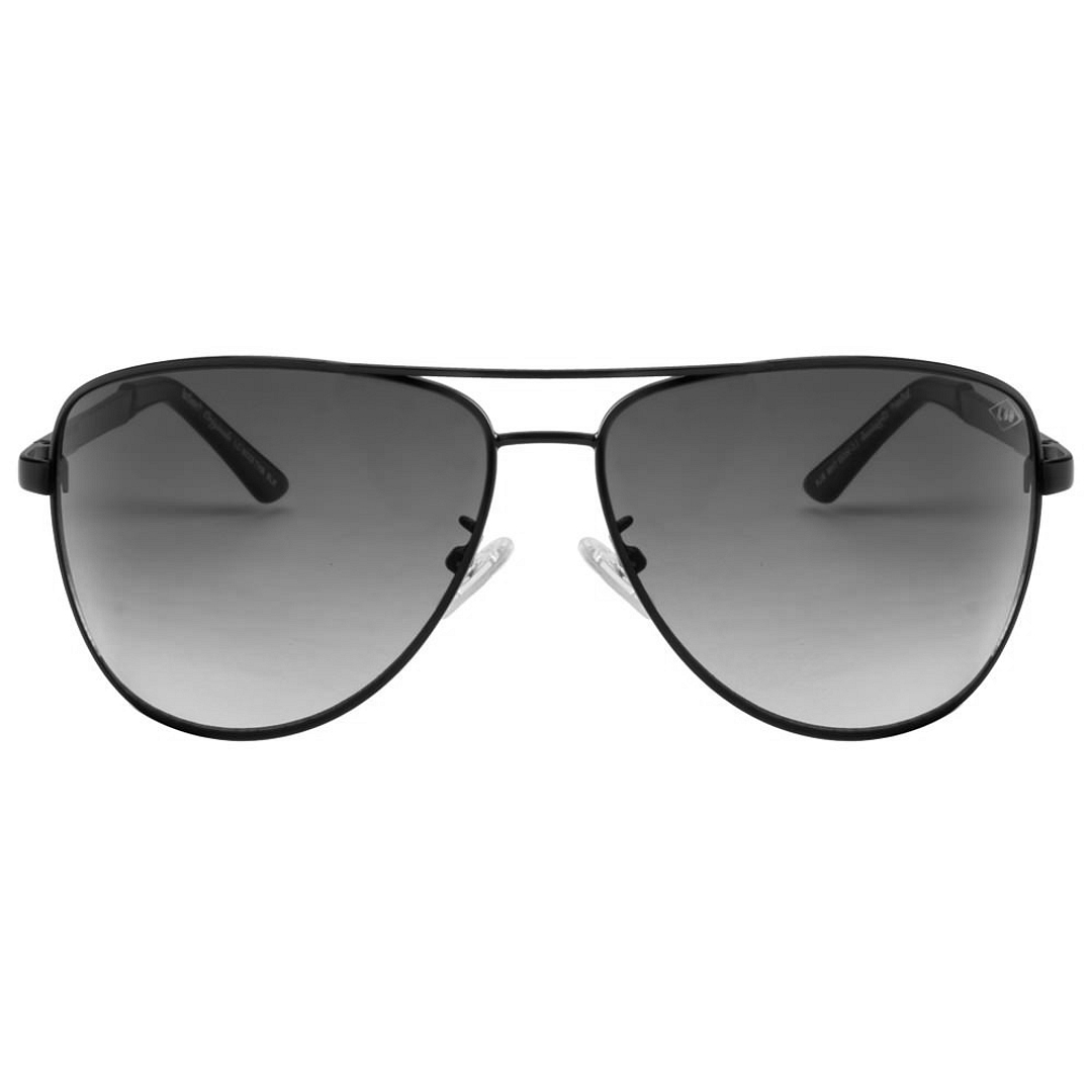 BRANDED Black Full Rim Aviator left side