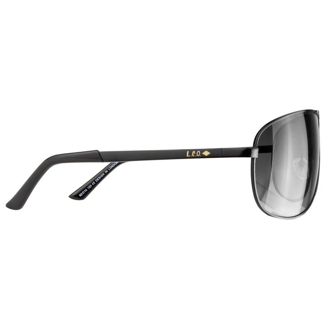 BRANDED Black Full Rim Aviator right side