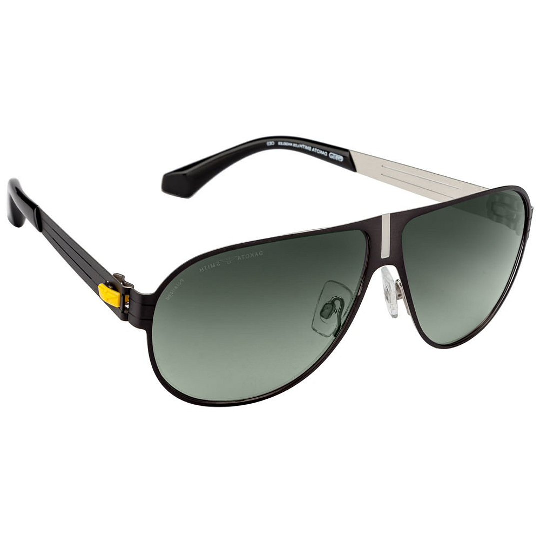 BRANDED Black Full Rim Aviator left side