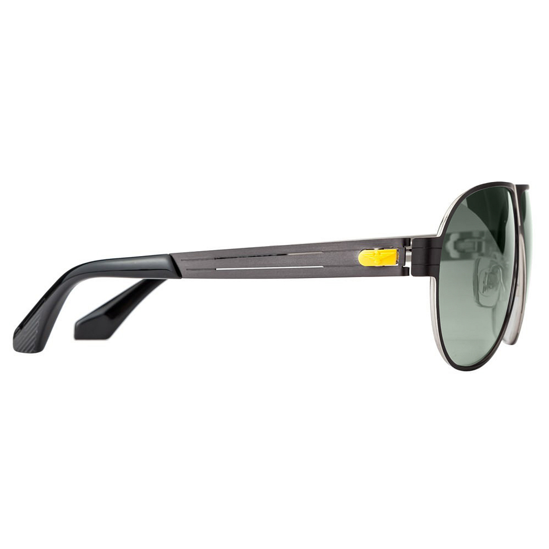 BRANDED Black Full Rim Aviator left side