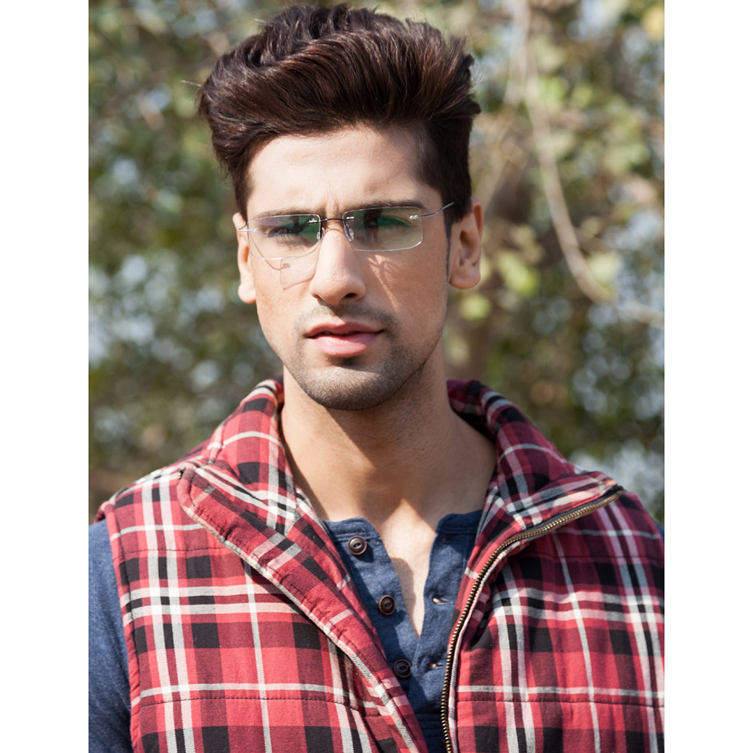 Vincent Chase Online Black Rimless Rectangle left side