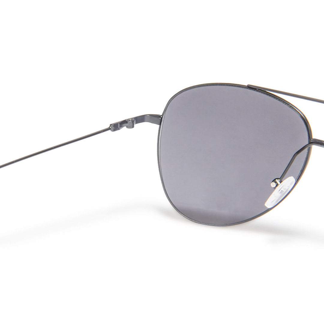 John Jacobs Computer Glasses Gray Full Rim Aviator right side