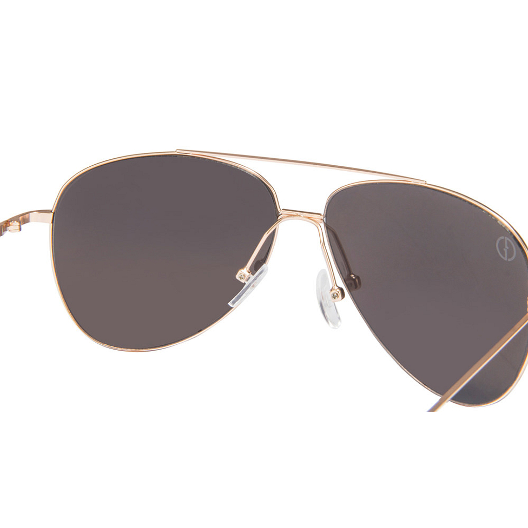 John Jacobs Computer Glasses Gold Full Rim Aviator right side