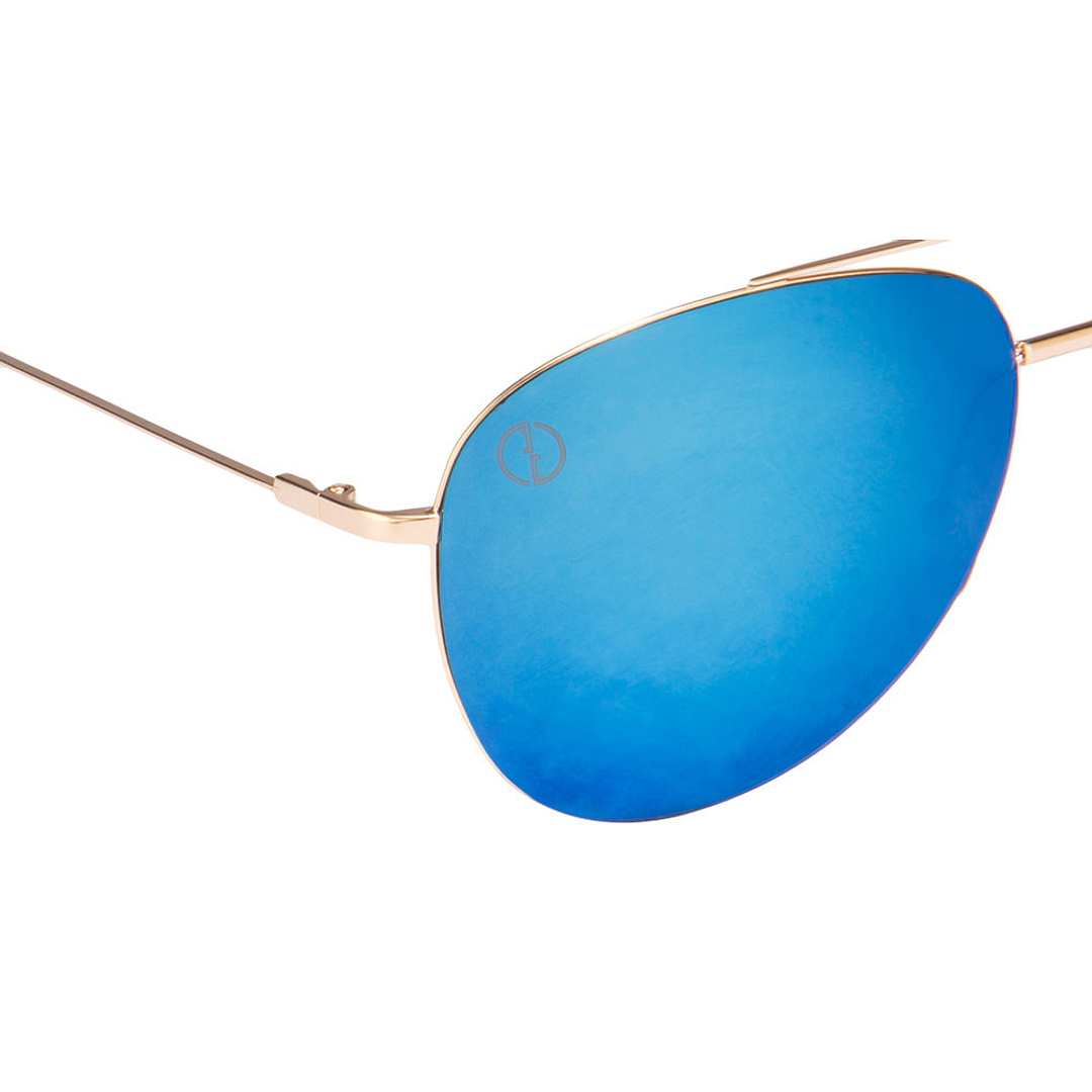 John Jacobs Computer Glasses Gold Full Rim Aviator left side