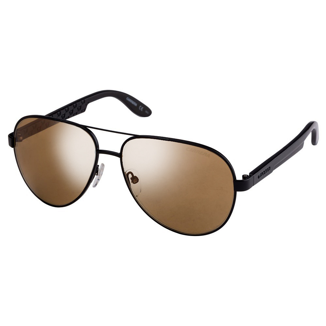 BRANDED Black Full Rim Aviator left side