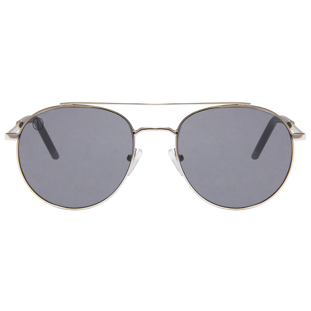 John Jacobs Computer Glasses Silver Full Rim Aviator left side