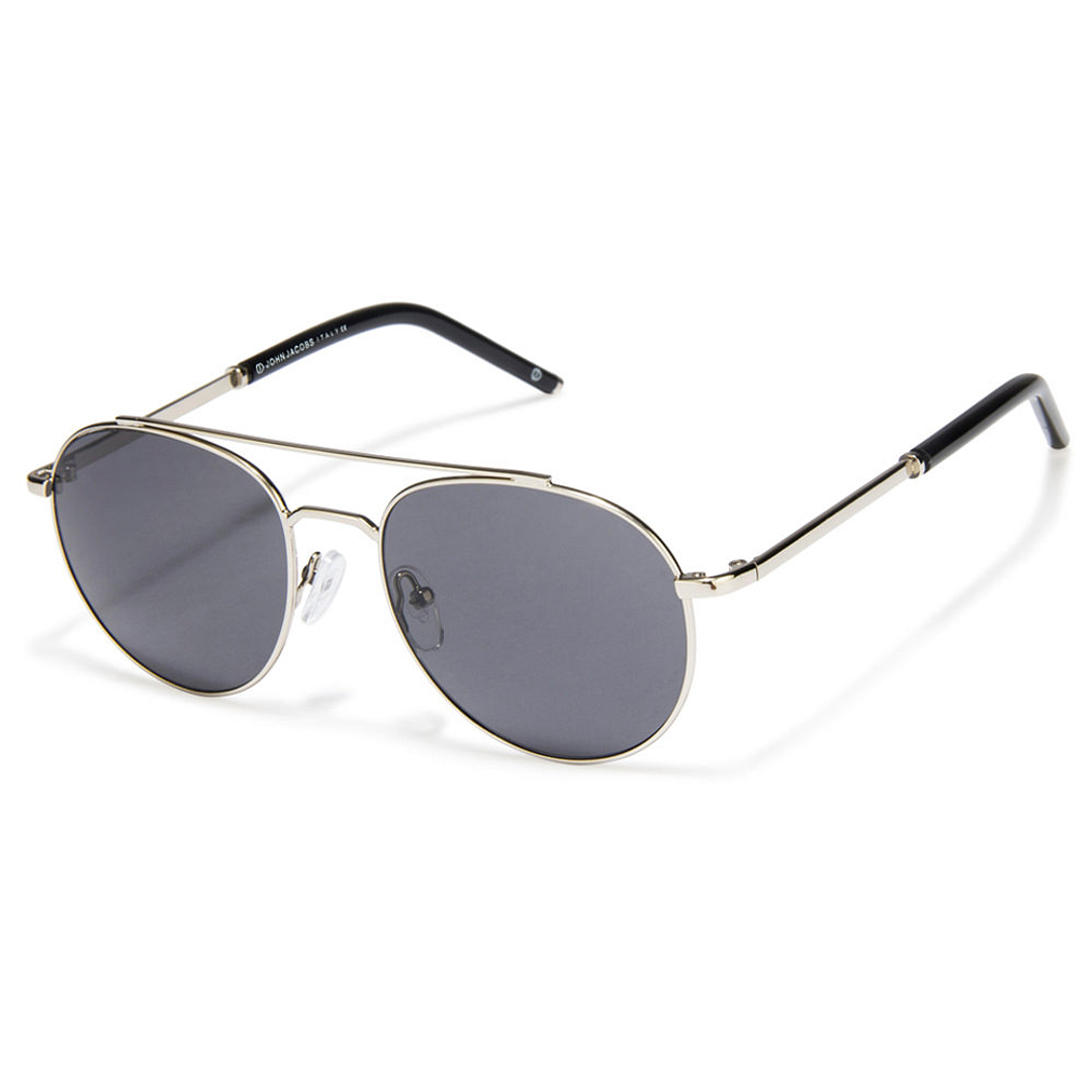 John Jacobs Computer Glasses Silver Full Rim Aviator right side