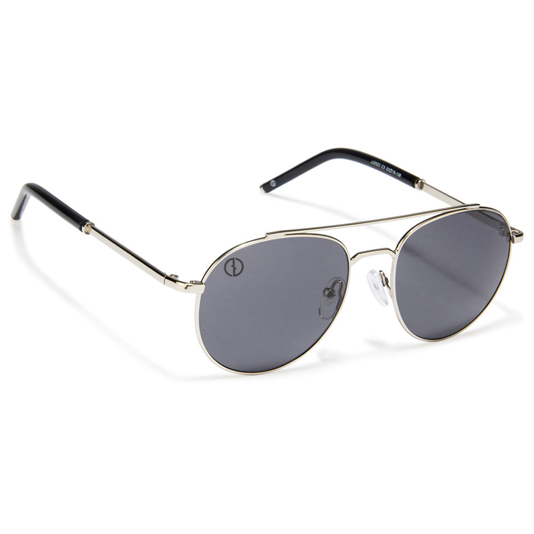 John Jacobs Computer Glasses Silver Full Rim Aviator left side