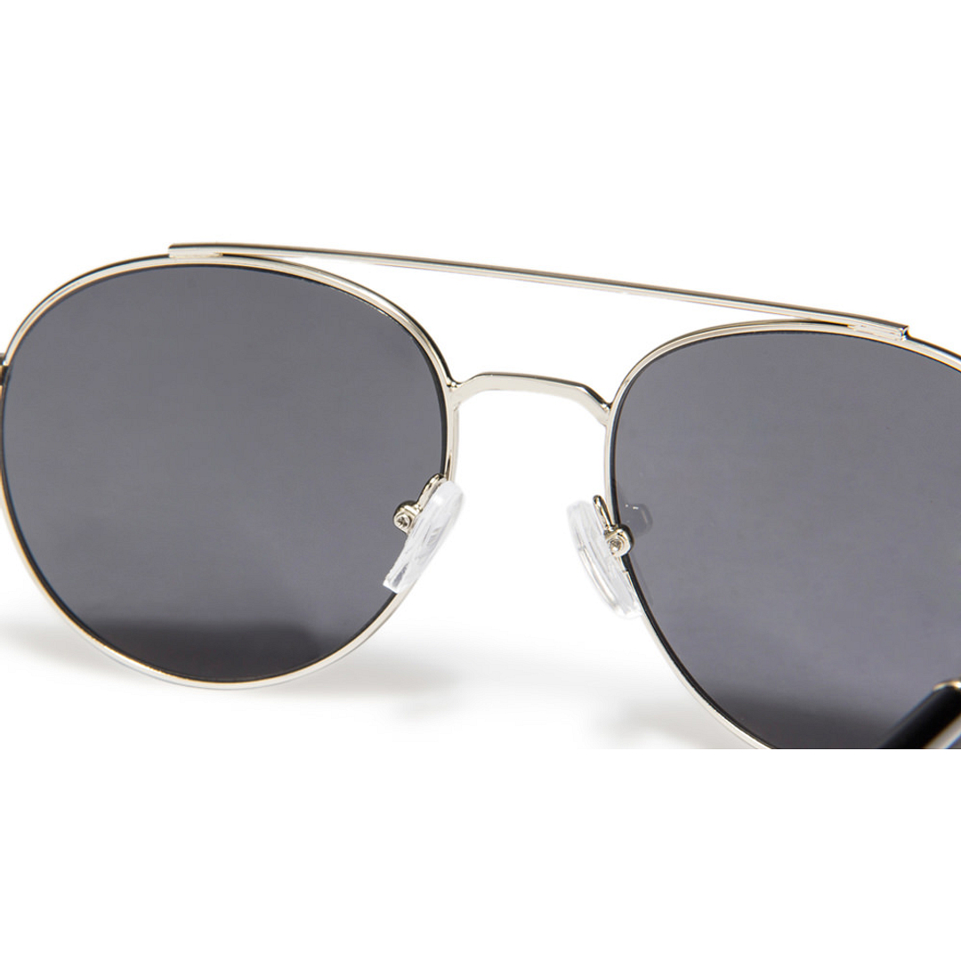 John Jacobs Computer Glasses Silver Full Rim Aviator left side