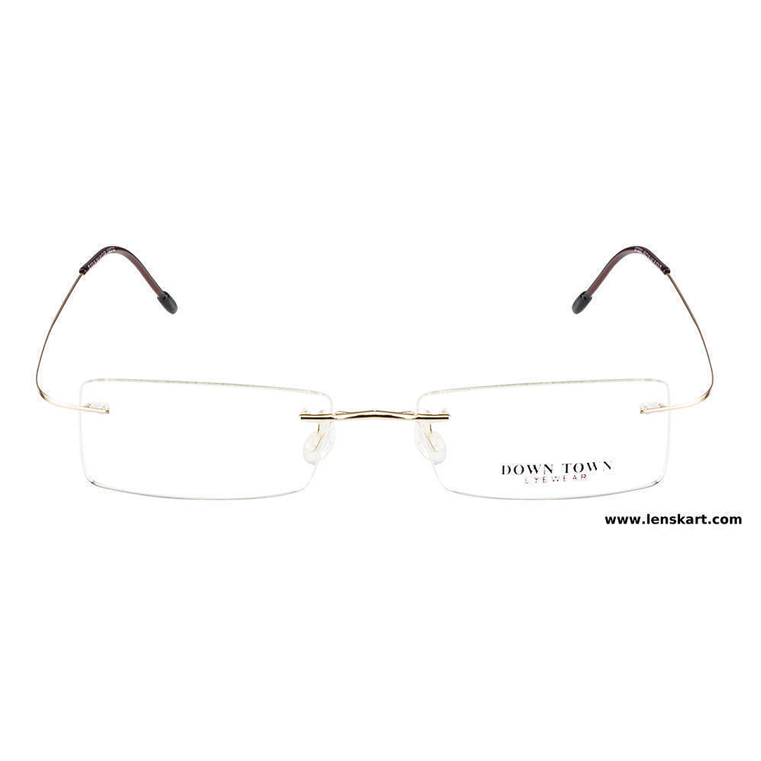 BRANDED Gold Rimless Rectangle right side