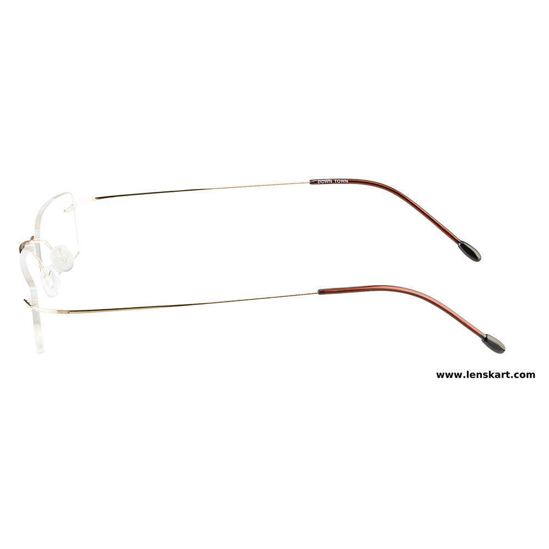 BRANDED Gold Rimless Rectangle left side