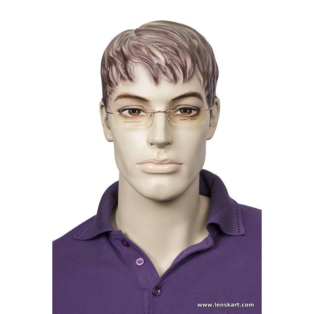 BRANDED Gold Rimless Rectangle right side