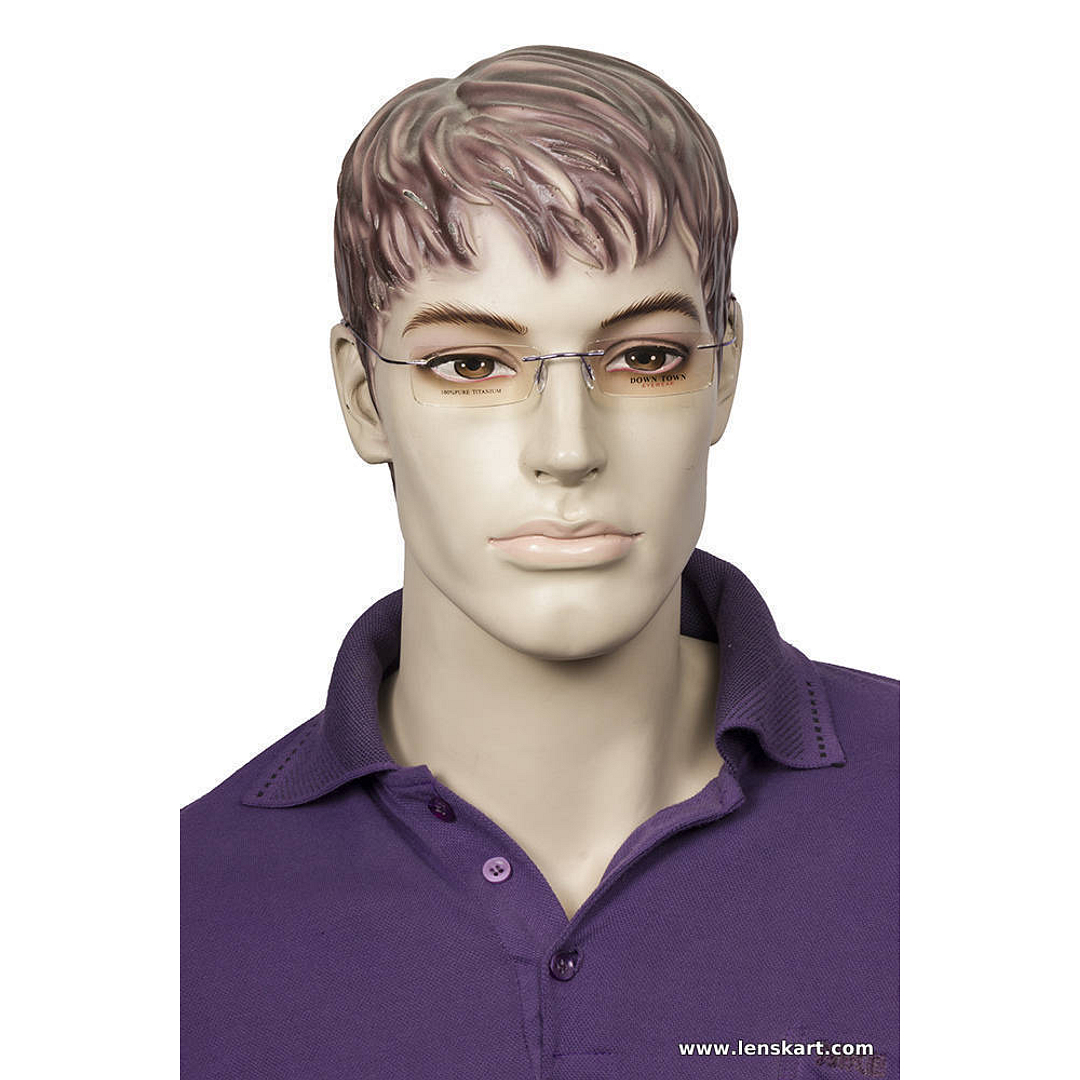 BRANDED Purple Rimless Rectangle right side