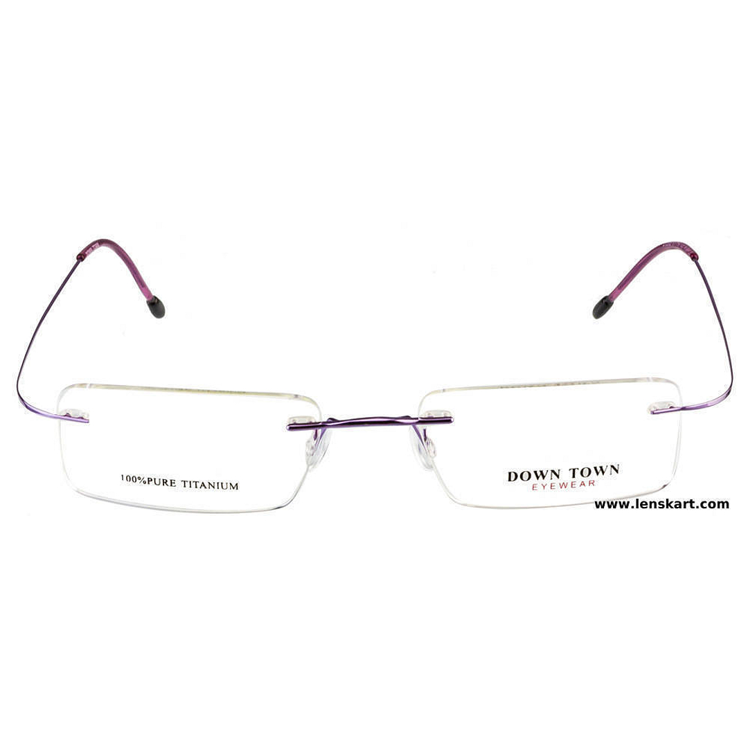 BRANDED Purple Rimless Rectangle right side
