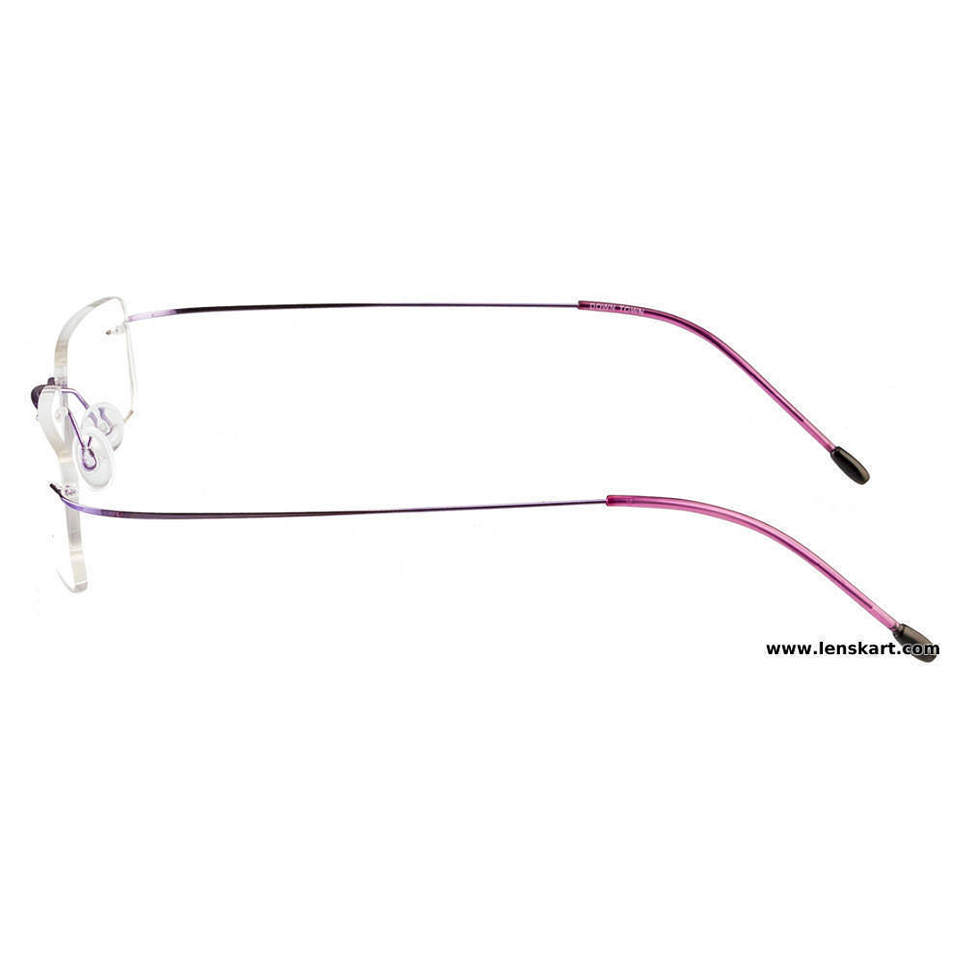 BRANDED Purple Rimless Rectangle left side