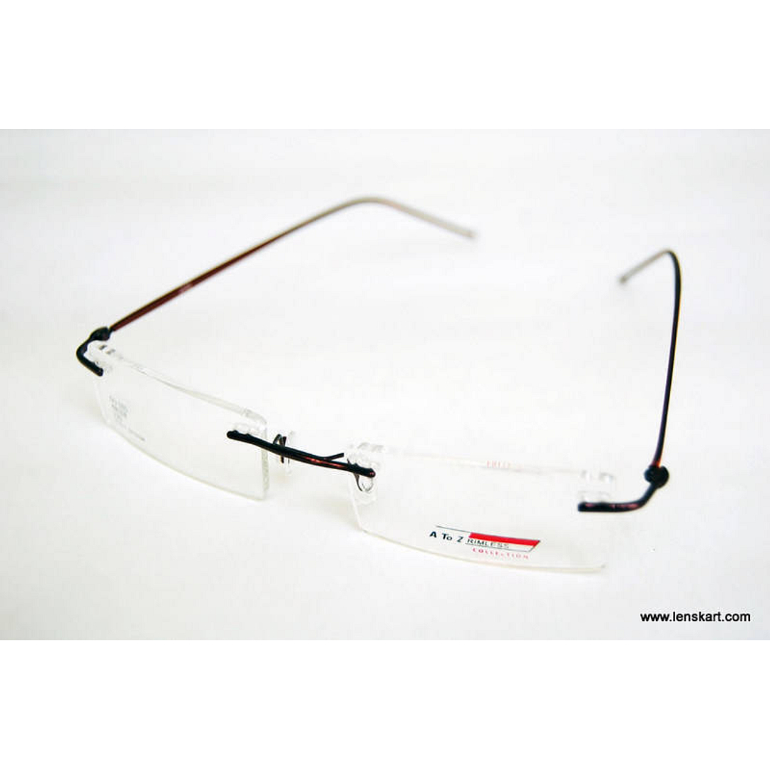BRANDED Red Rimless Rectangle left side