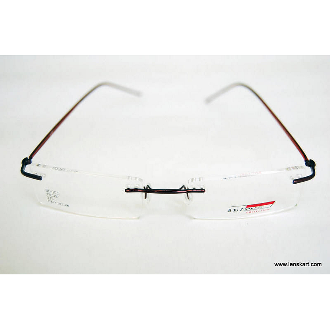BRANDED Red Rimless Rectangle right side