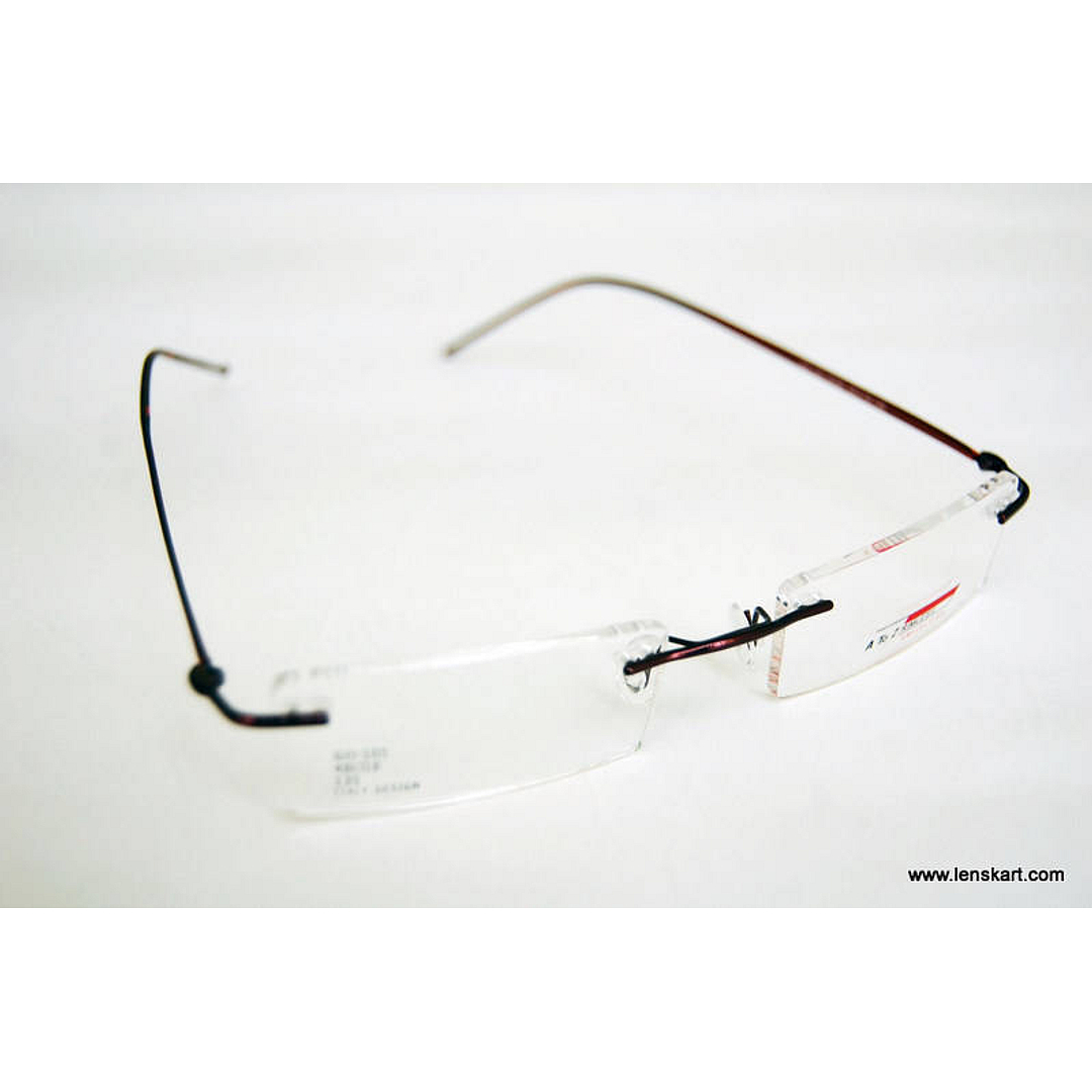 BRANDED Red Rimless Rectangle left side