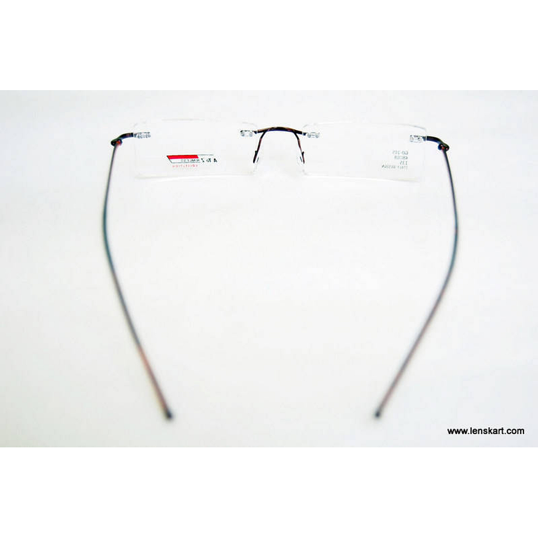 BRANDED Red Rimless Rectangle right side