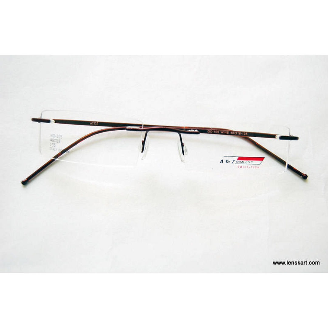 BRANDED Red Rimless Rectangle left side