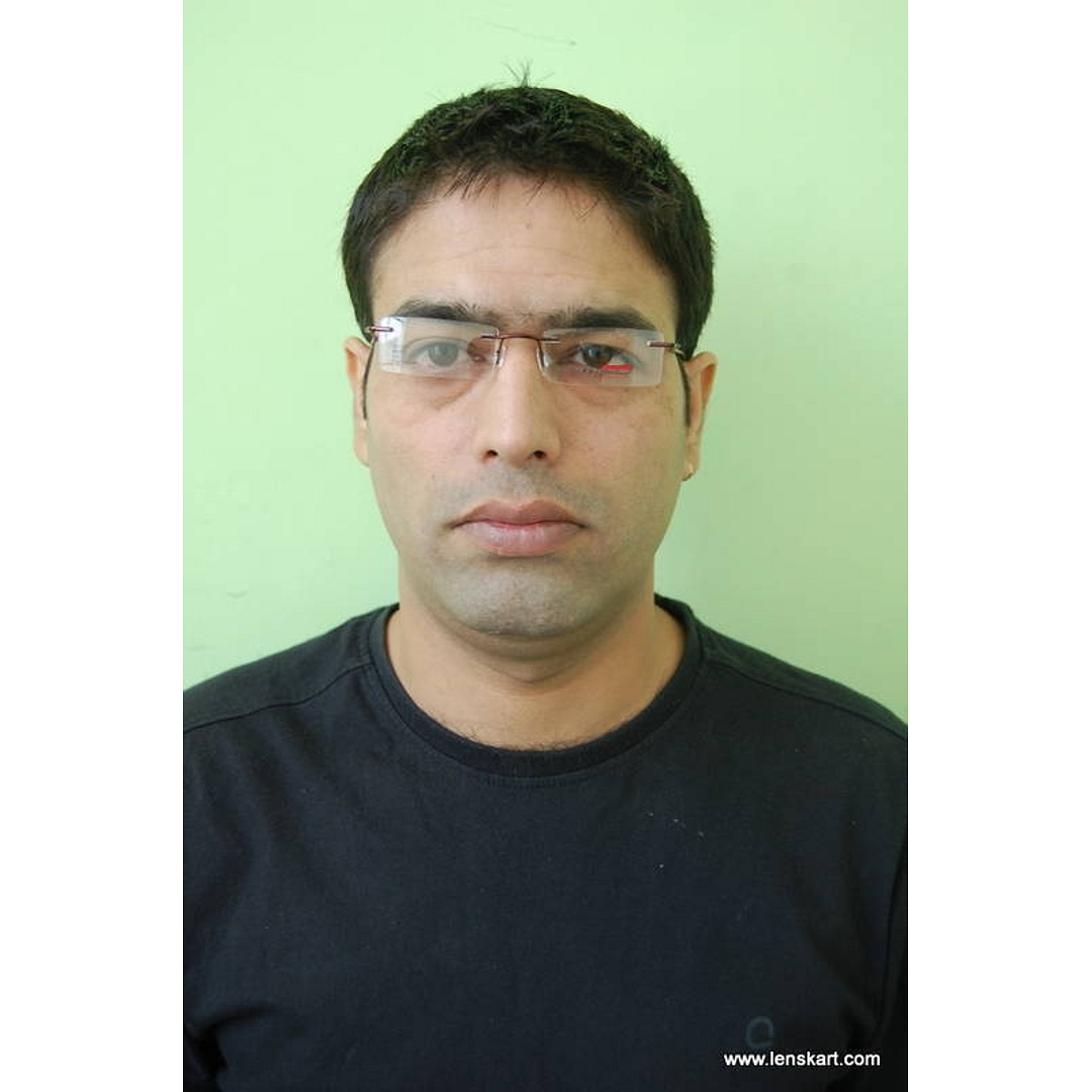 BRANDED Red Rimless Rectangle left side