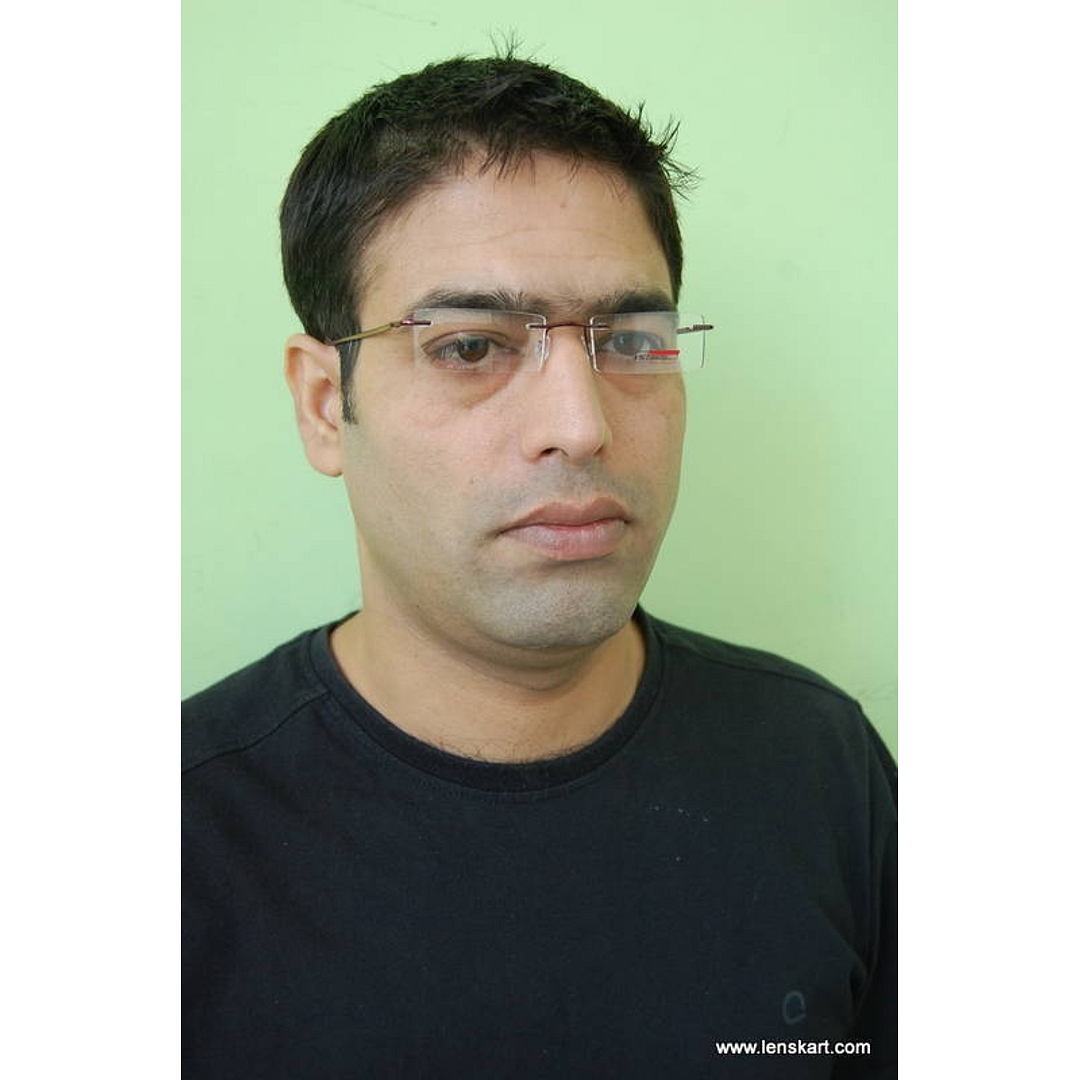BRANDED Red Rimless Rectangle right side