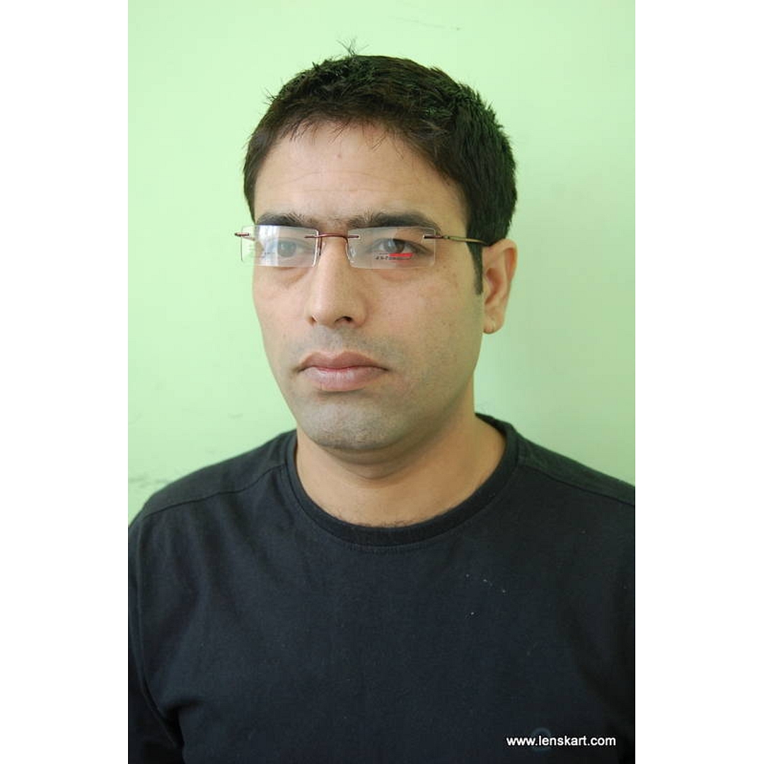 BRANDED Red Rimless Rectangle right side