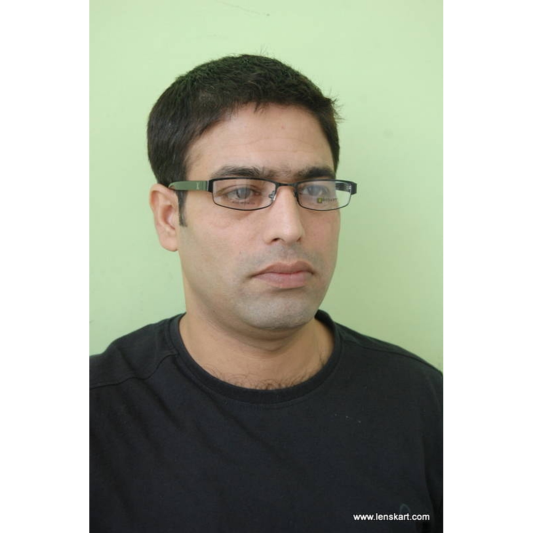 BRANDED Black Full Rim Rectangle right side